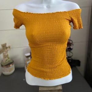 Yellow off the shoulder top